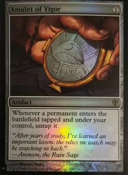 Amulet of Vigor - Near Mint - The List Reprints Foil - Tracking + Toploader - Image 2