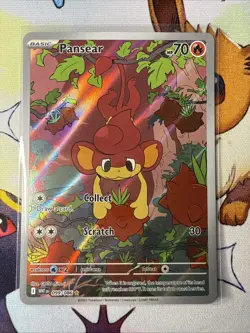 Pokemon Card Black Bolt White Flare- Pansear 099/086 - Illustration Rare NM/M - Image 1