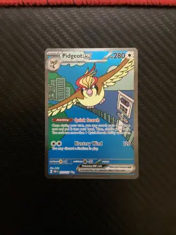 Pidgeot Ex 225/197 Special Illustration Rare Pokemon Obsidian Flames NM - Image 1