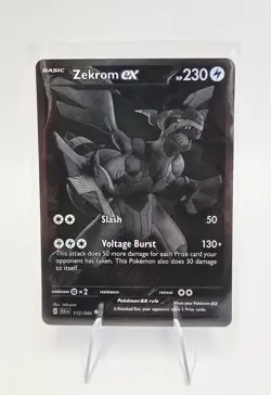 Pokemon TCG - Zekrom Ex #172 Black Bolt BWR illustration CardPack Fresh NM - Image 1