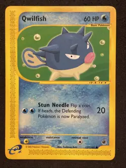 2002 Pokemon e-Series Expedition 127/165 Qwilfish - Image 1