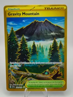 Gravity Mountain NM GOLD 250/191 Sv08: Surging Sparks Pokemon TCG Holo - Image 1