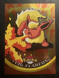 2000 Topps Pokemon TV Animation Edition Series 3 Holo Foil #136 Flareon - Image 1