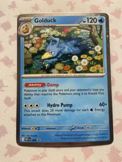 Pokemon TCG Mega Evolutions Golduck 008 Black Star Promo Holo NM - Image 1