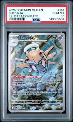 PSA 10 Shedinja #144 Pokemon Mega Evolution English 2025 - Image 1