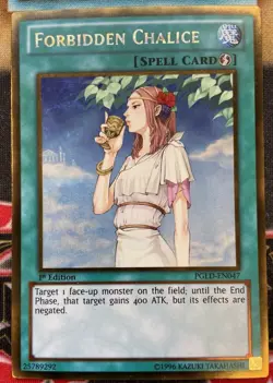 GOLD RARE Forbidden Chalice PGLD-EN047 Yugioh 1st Edition Premium Series - LP - Image 1