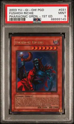 2003 Yu-Gi-Oh! Fushioh Richie Pharaonic Guardian PGD 1st Edition Ultra Rare PSA9 - Image 1