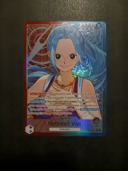 One Piece Card Game TCG Nefeltari Vivi EB03-001 Alt Art Leader Heroines Ed M/NM - Image 1