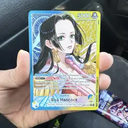 Bandai Boa Hancock Leader OP14-041 5000 Power One Piece CCG Seven Warlords Card - Image 1