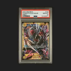 One Piece Charlotte Katakuri PRB01 #123 PSA 10 Full Art Holo Card 2024 - Image 1