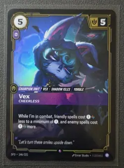 Riftbound League Of Legends Spiritforged RARE Foil Card SFD 146 Vex - Image 1