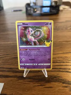 Pokemon Mew TCG Card Celebrations 011/025 Holo Rare 2021 25th Anniversary - Image 1