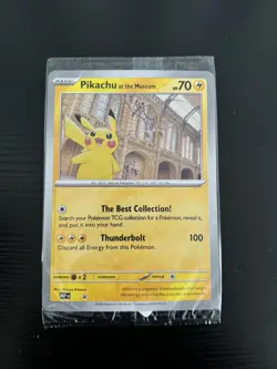 Pikachu At The Museum OVERSIZED Promo Card - Natural History Museum - SEALED ✅ - Image 1
