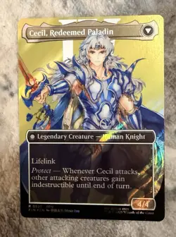 MTG Surge Foil Cecil, Dark Knight Full Art Final Fantasy English FIN-Black R NM - Image 1