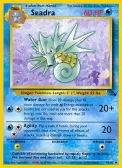 Moderately Played, German Pokemon Regular Seadra - 42/62 - Uncommon - Unlimited - Image 1