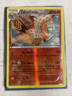 Pokemon XY - Phantom Forces 10/119 Talonflame Reverse Holo - Image 1