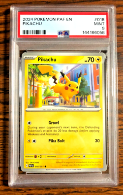 Pikachu Regular Common #018 - PSA MINT 9 - 2024 SV Paldean Fates - Pokemon TCG - Image 4