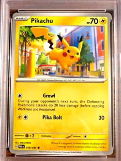 Pikachu Regular Common #018 - PSA MINT 9 - 2024 SV Paldean Fates - Pokemon TCG - Image 5