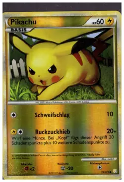 Pikachu 78/123 HeartGold & SoulSilver Reverse Holo 2010 Pokemon GER - Image 1