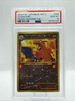 Charizard - 2000 Neo 2 Promo Reverse Foil 006 Vintage PSA 10 Gem Mint - Image 1