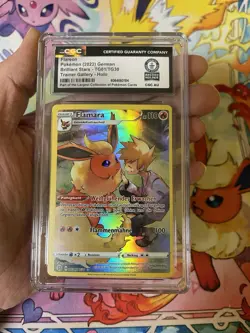 Pokemon TCG Flareon Brilliant Stars TG01/TG30-German-CGC WORLD RECORD BREAKS 🔥 - Image 1