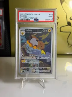 2023 Pokemon Paldea Evolved Raichu Illustration Rare #211 PSA 9 MINT Graded - Image 1