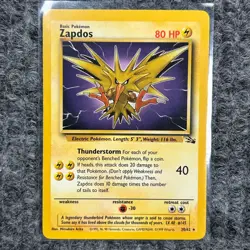 Vintage Pokemon Fossil Zapdos 15/62 Rare NM/Mint - Image 1