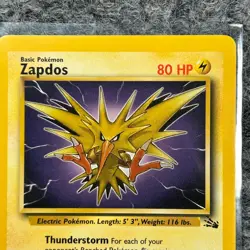Vintage Pokemon Fossil Zapdos 15/62 Rare NM/Mint - Image 3