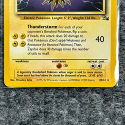 Vintage Pokemon Fossil Zapdos 15/62 Rare NM/Mint - Image 4