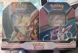 Pokemon TCG Sword & Shield Eevee V Heroes Tins - 2-pack Sealed - Flareon/Sylveon - Image 1