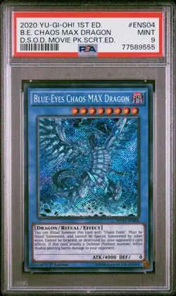 Yu-Gi-Oh! Blue-Eyes Chaos MAX Dragon MVP1-ENS04 Secret Rare 1st Edition PSA 9 - Image 1
