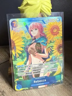 Bandai One Piece CCG Rebecca OP10 Full Art Holo Card OP10-058 4000 Power - Image 1