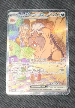 Pokemon Arven's Mabosstiff EX Holo Card 235/182 Sv10: Destined Rivals - Image 1