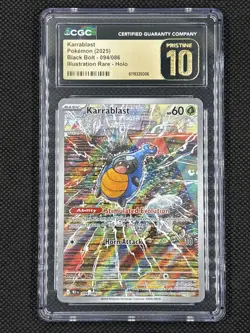 Pokemon TCG Karrablast 094/086 Holo IR Black Bolt Illustration Rare Card SV - Image 1