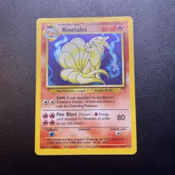 Ninetales Holo Base Set Unlimited Rare Pokemon TCG Card 12/102 - Image 1