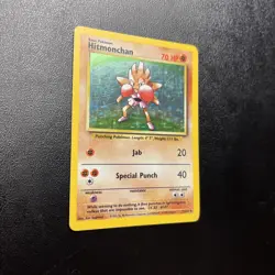 Pokemon TCG Hitmonchan Base Set Unlimited Holo Card 7/102 - Image 2