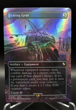 Fishing Gear 0461 FOIL Borderless - MTG Commander: Final Fantasy - NM✨ - Image 1