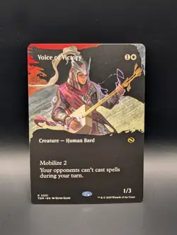 MTG - Voice of Victory - BORDERLESS - Creature (Human Bard) - TDM #331 - Rare - Image 1