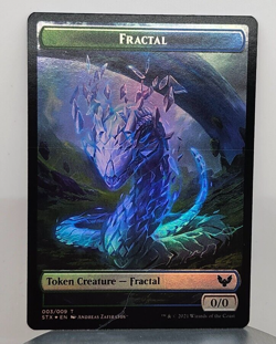 Foil - Fractal (3) // Treasure (7) Double-sided Token - Strixhaven: School of Ma - Image 1