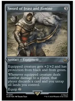 Sword of Feast and Famine - FOIL ETCHED NM - Universe's Beyond: Assassin' Creed - Image 1