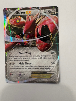 Pokemon TCG XY Breakpoint Scizor EX Full Art Rare Holo EX #76/122 LP - Image 2