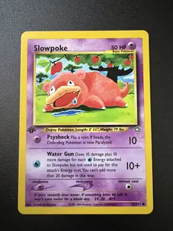 Pokemon TCG Slowpoke Neo Genesis 73/111 1st Edition Common WOTC Vintage NM - Image 1