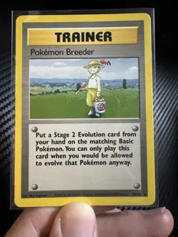 Pokemon Breeder Base Set Unlimited Trainer Unlimited 76/102 LP - Image 1