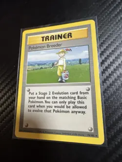 Pokemon Breeder Base Set Unlimited Trainer Unlimited 76/102 LP - Image 2