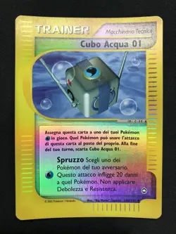 Pokemon Cubo Acqua 01 140/147 Aquapolis Holo Reverse Wizards ITA Carte Vintage - Image 1