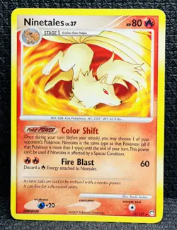 Pokemon TCG Ninetales 32/123 Mysterious Treasures 2007 Rare Regular MP - Image 1