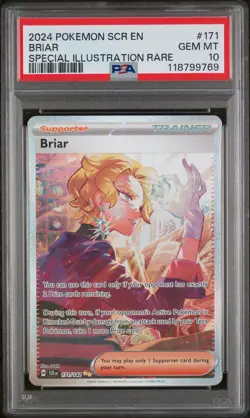2024 Pokemon Stellar Crown Special Illustration Rare Briar #171 PSA 10 - Image 1