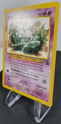 2002 Pokemon Black Star Promo Mew #47 - NM Lilypad Mew - Image 3