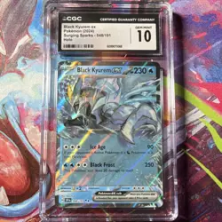 Pokemon Black Kyurem ex Sv08 Surging Sparks 048/191 Double Rare Holo CGC 10 - Image 1