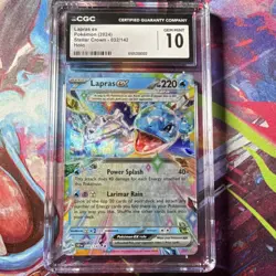 Pokemon Lapras ex Stellar Crown 032/142 CGC 10 Holo EX English 2024 - Image 1